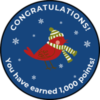 1,000 Point Achievement Badge! Badge